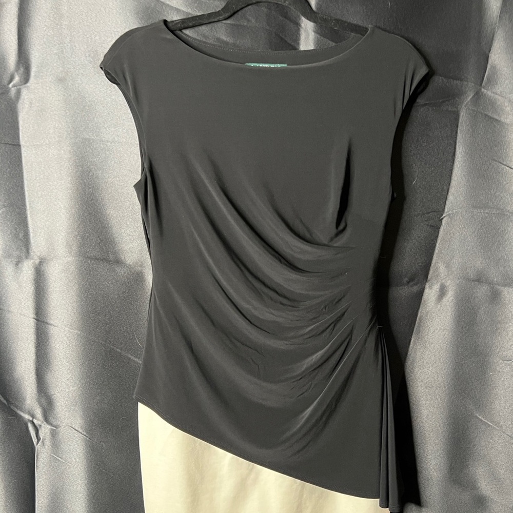 Size 8 Ralph Lauren Midi Work/Preppy dress Black and White